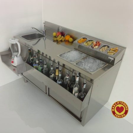 WS150 1 | WORKSTATION PER COCKTAIL - CM. 150XP70XH107 - ART. WS150 - Arredamento Professionale per Bar e Ristoranti